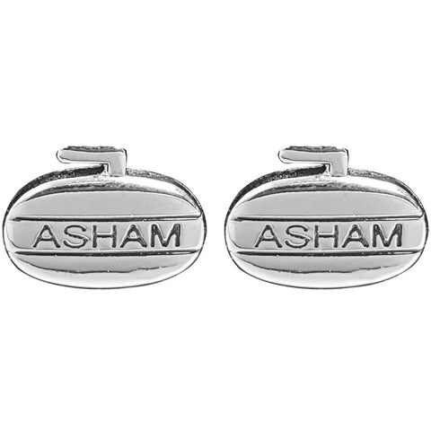 Asham Curling Stud Earrings Silver