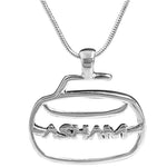 Asham Curling Rock Outline Necklace