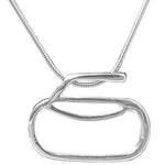 Curling Rock Outline Necklace