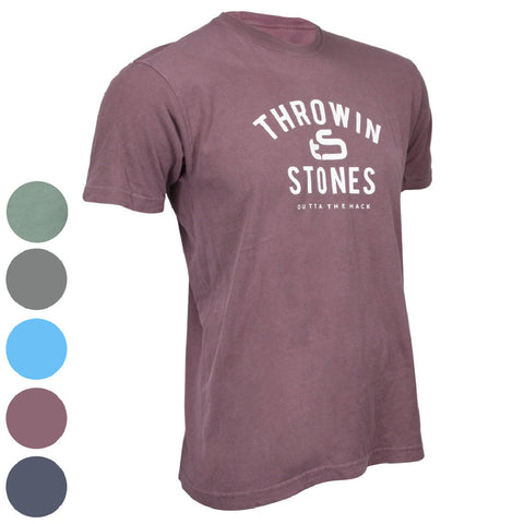 扔石头复古 T 恤