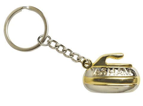 Asham Curling Rock Keychain GS